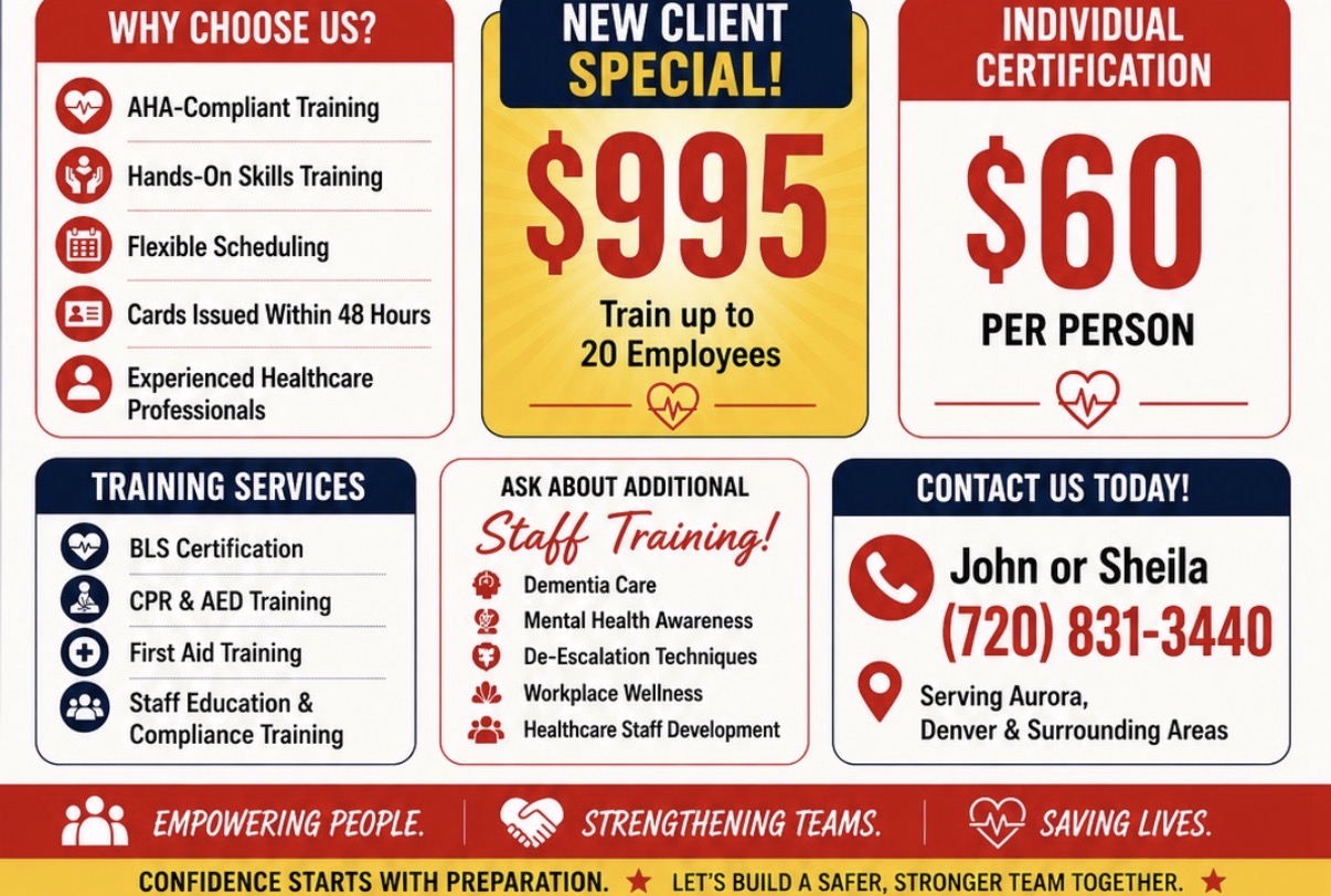 Mentally Empowered CPR pricing and services flyer